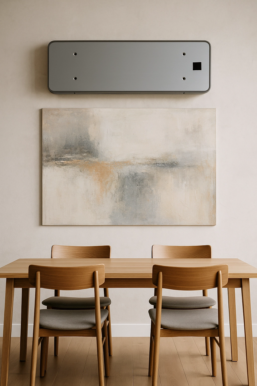 Дизайнерський настінний фанкойл зі скляною панеллю, сріблястий Mycond Silver Glass Wall