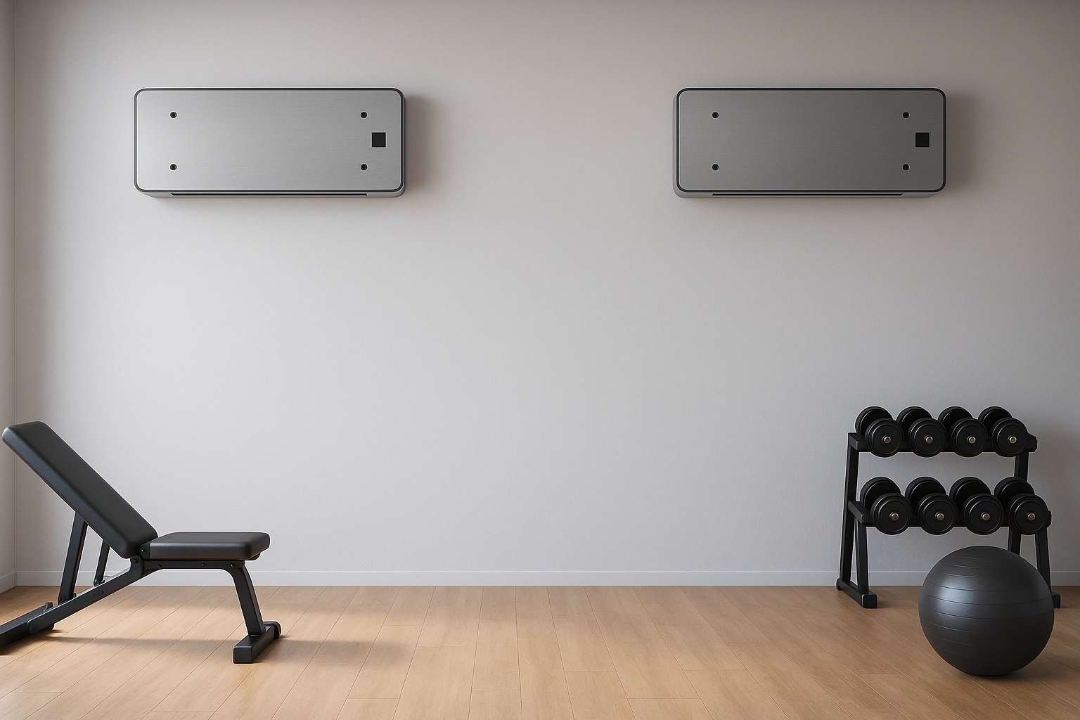 Фанкойл настінний зі скло-металевим білим дизайном від Mycond Silver Glass Wall