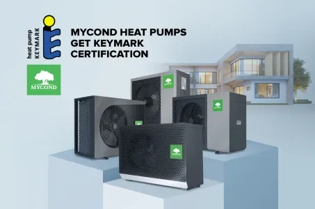 Теплові насоси Mycond сертифіковані Keymark!