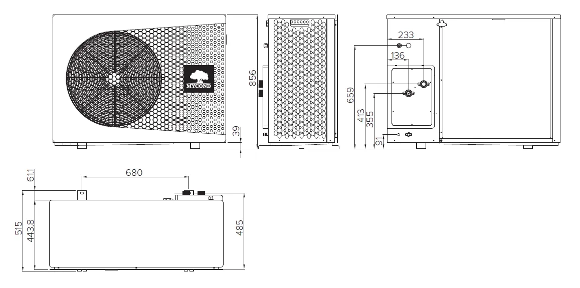 MyCond BeeThermic Габаритні розміри - 2