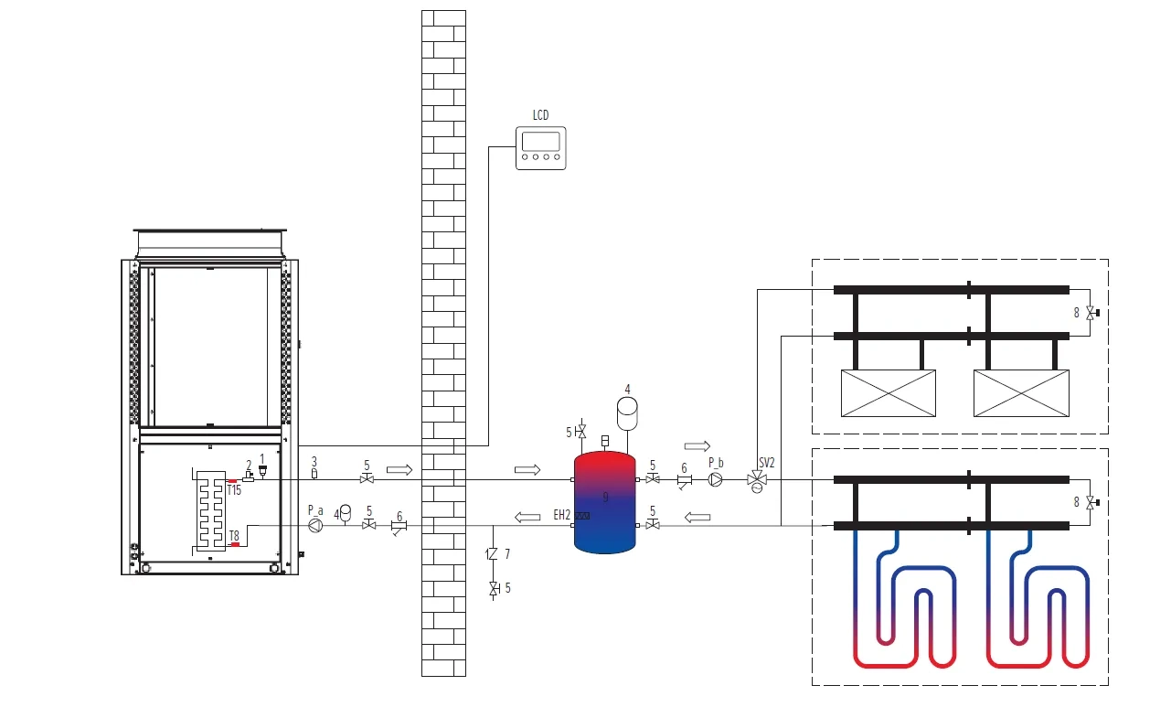 MyCond Propane MCU-YHP  Схема роботи теплового насоса