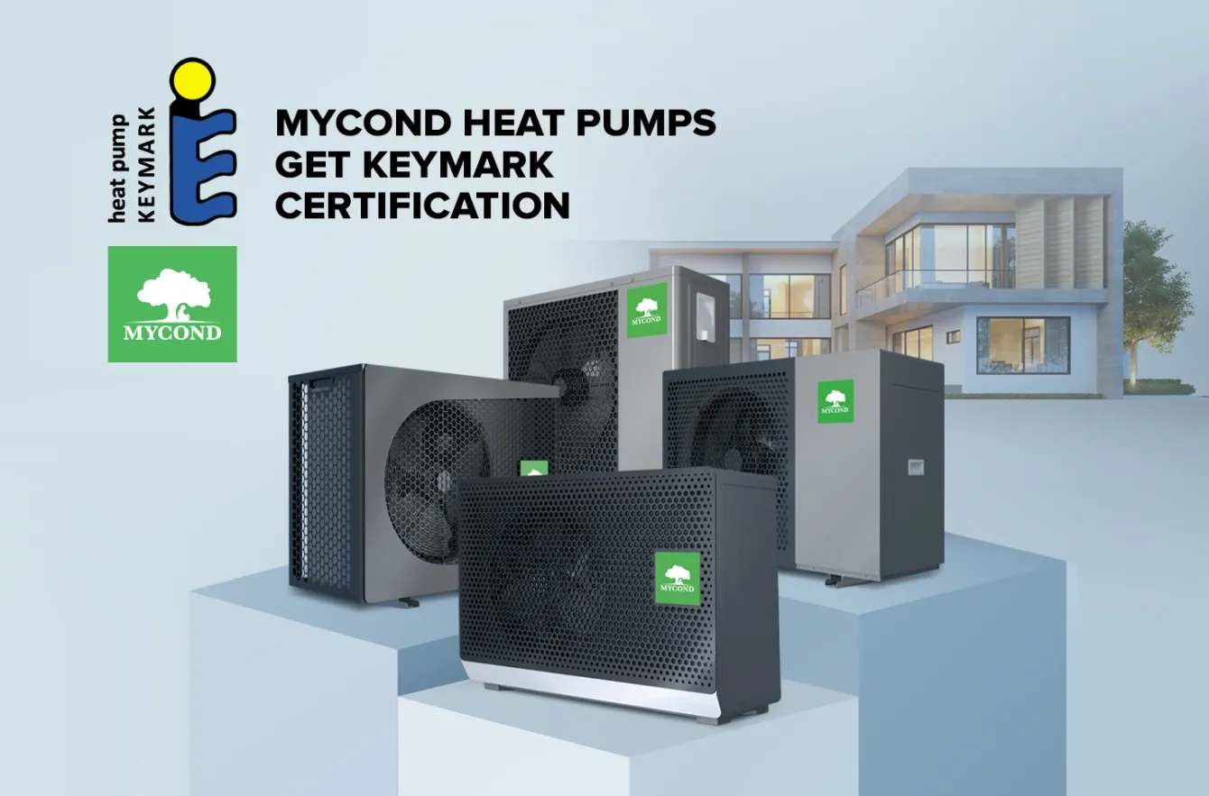 Теплові насоси Mycond сертифіковані Keymark!